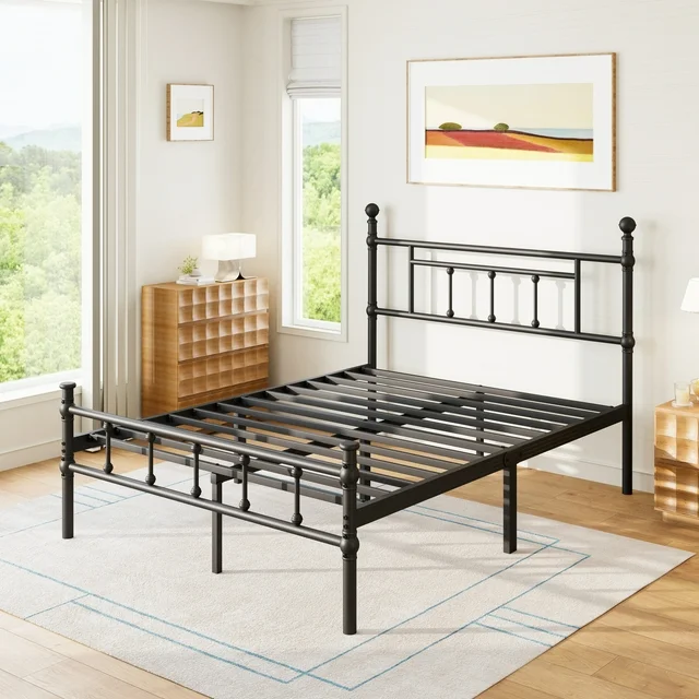 Woozuro Twin Size Bed Frame with Headboard/Footboard, 14 Inch Metal Platform Bed Frame, Easy Assembly