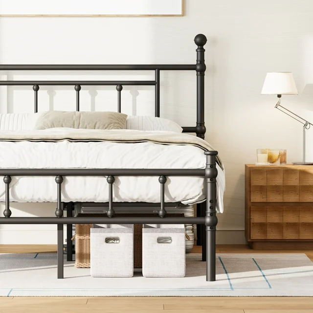 Woozuro Twin Size Bed Frame with Headboard/Footboard, 14 Inch Metal Platform Bed Frame, Easy Assembly