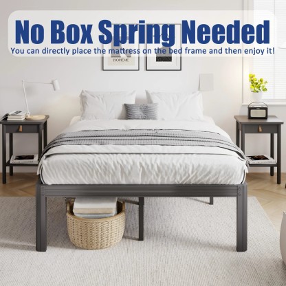 Woozuro 18" Heavy Duty Standard Bed Frame, Full