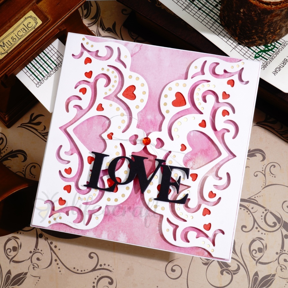 Lifescraft Hollow Love Border Metal Cutting Dies
