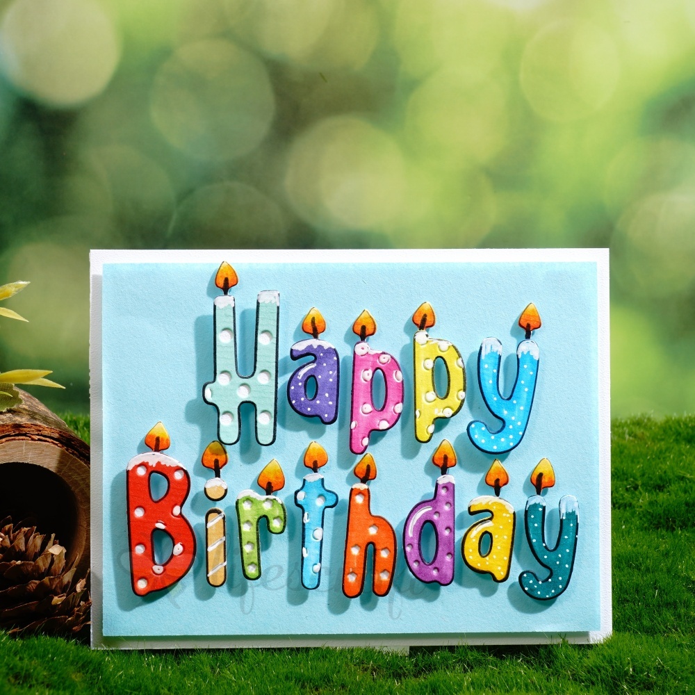 Lifescraft Happy Birthday Word Metal Cutting Dies