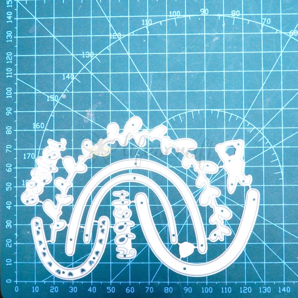 Lifescraft Happy Easter Rainbow Shape Metal Cutting Dies