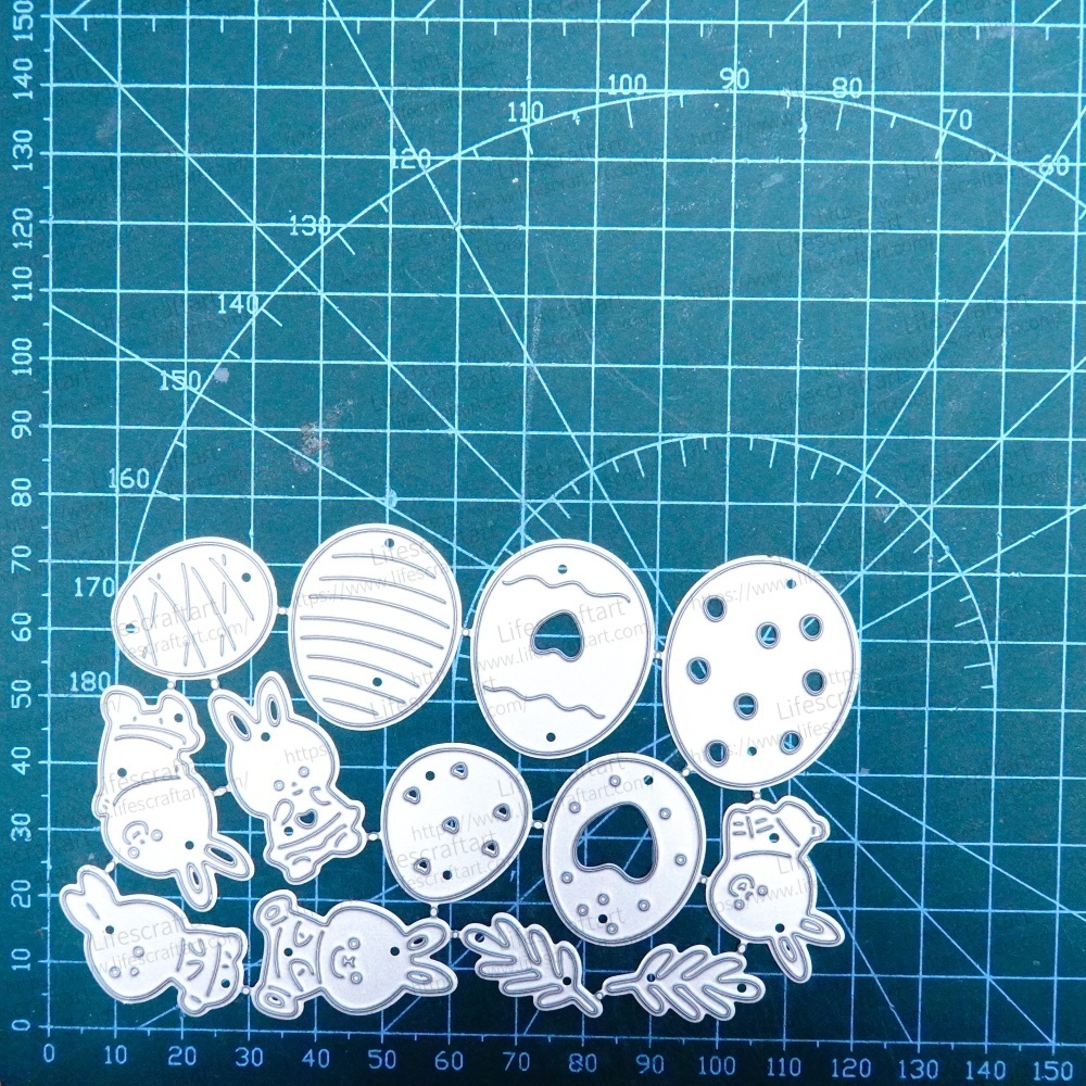 Lifescraft Bunnies Play the Eggs Metal Cutting Dies