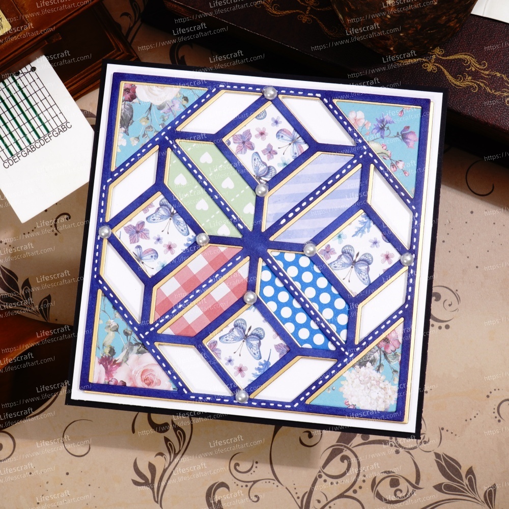 Lifescraft Butterfly Rhombus Background Metal Cutting Dies