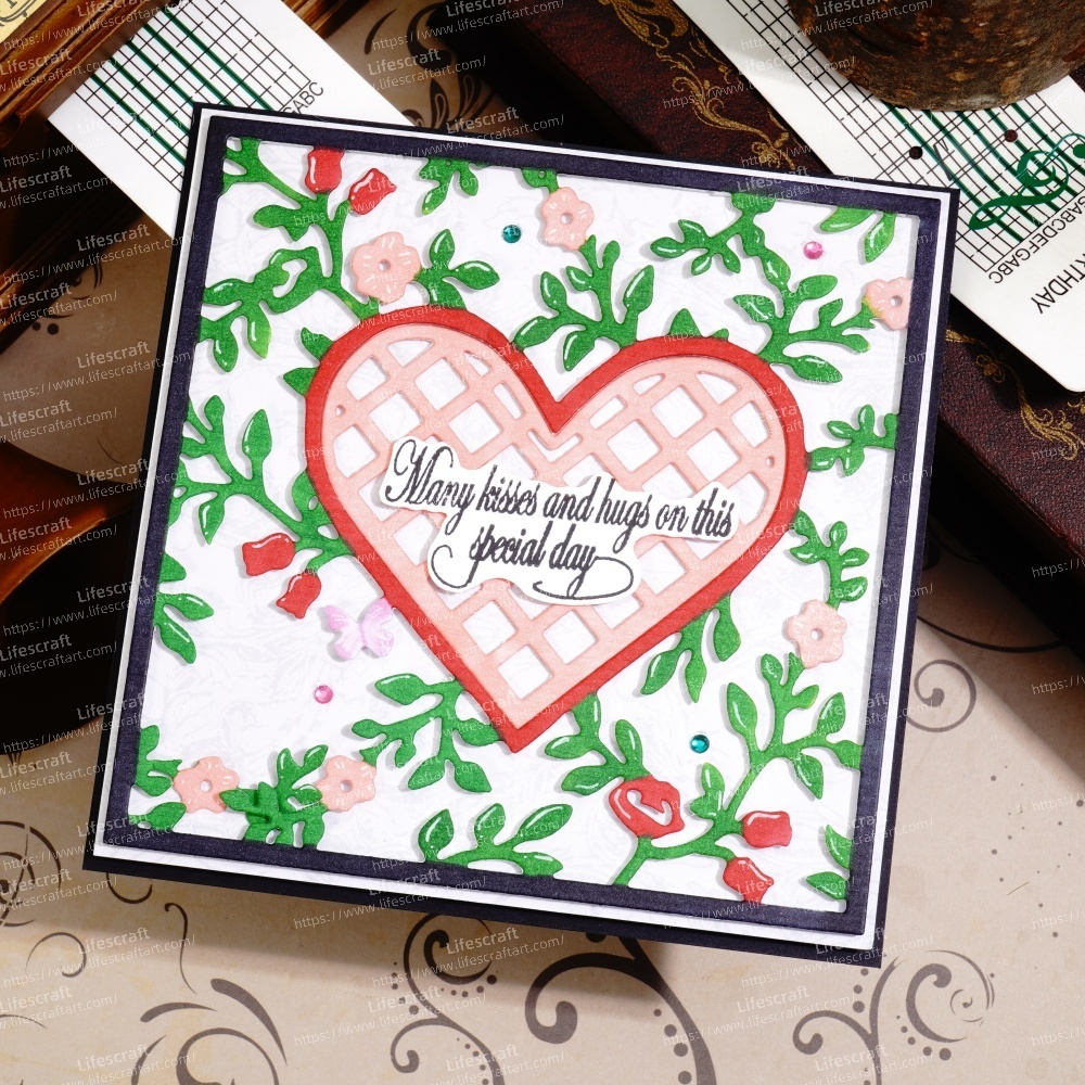 Lifescraft Heart Background Board Metal Cutting Dies