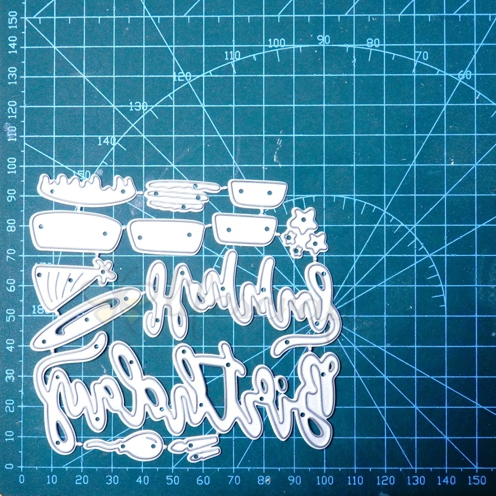 Lifescraft Birthday Cake and Balloons Metal Cutting Dies