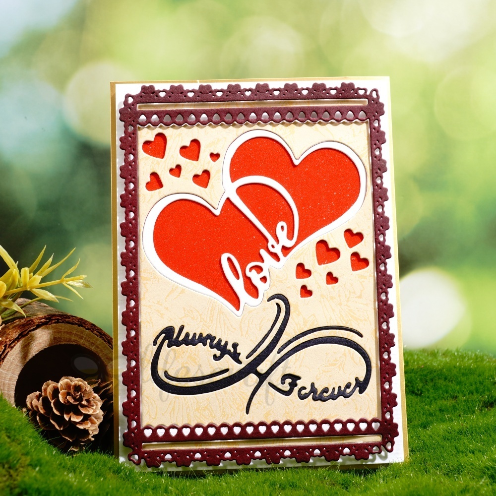 Lifescraft Two Love Hearts Metal Cutting Dies