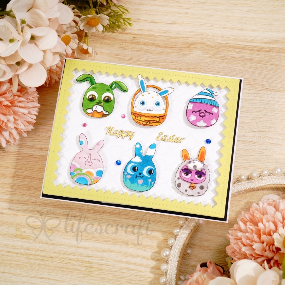 Lifescraft Easter Funny Bunny Head Metal Cutting Dies