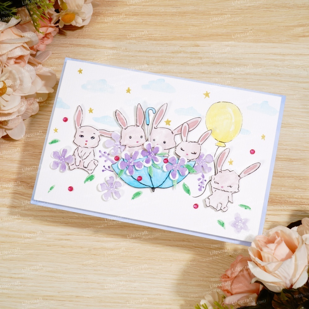 Lifescraft Rabbits and Umbrella Metal Cutting Dies