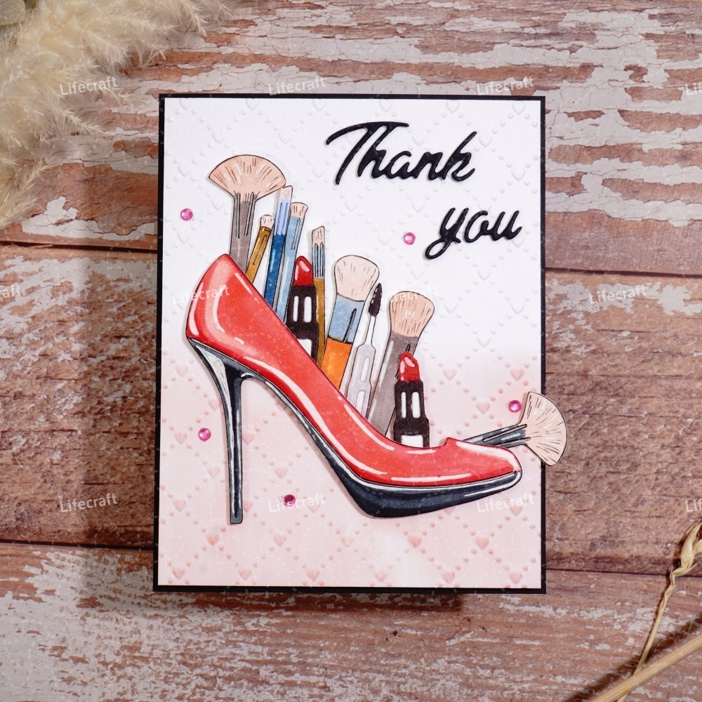 Lifescraft High Heels Makeup Brushes and Lipstick Metal Cutting Dies