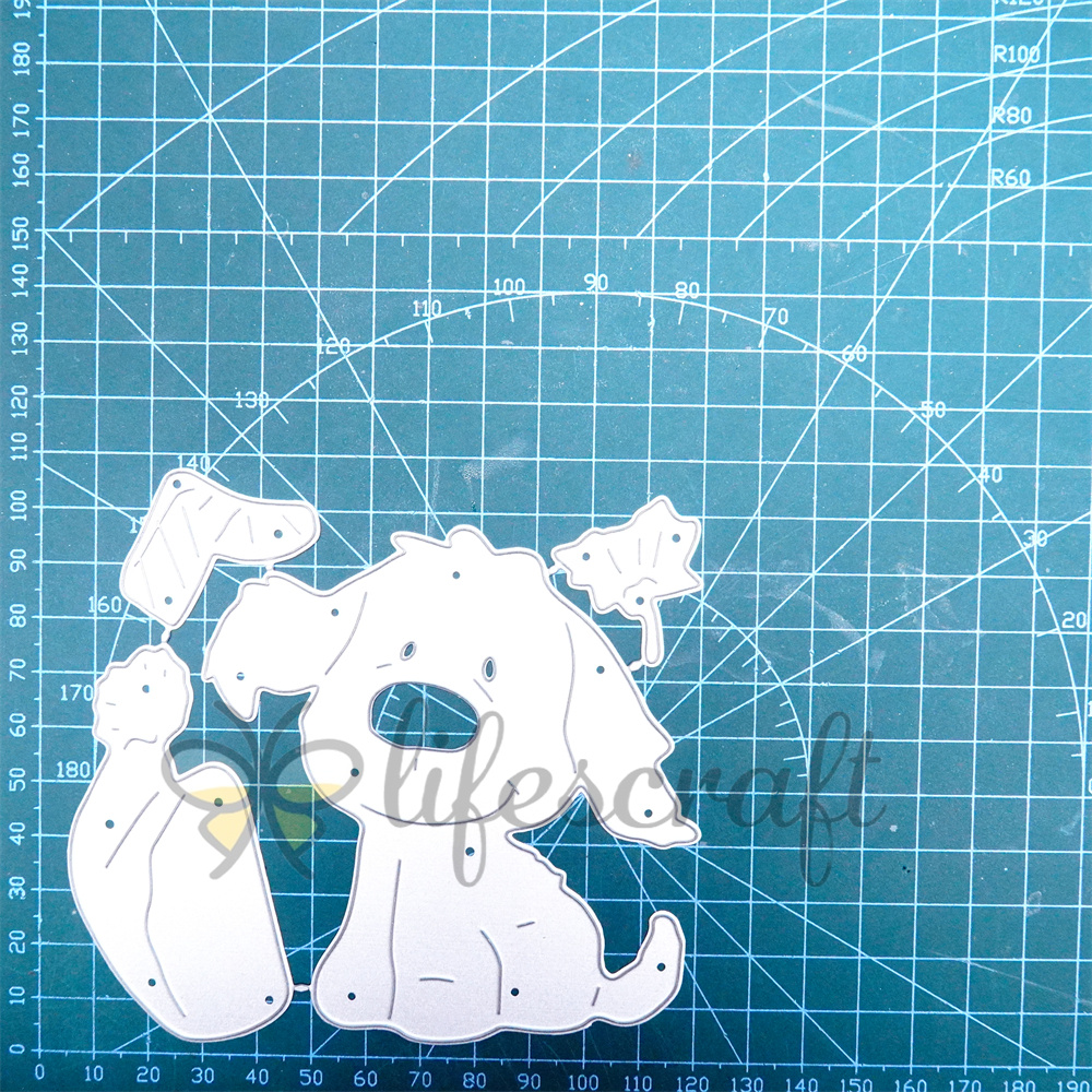 Lifescraft Dog with Hat and Scarf Metal Cutting Dies