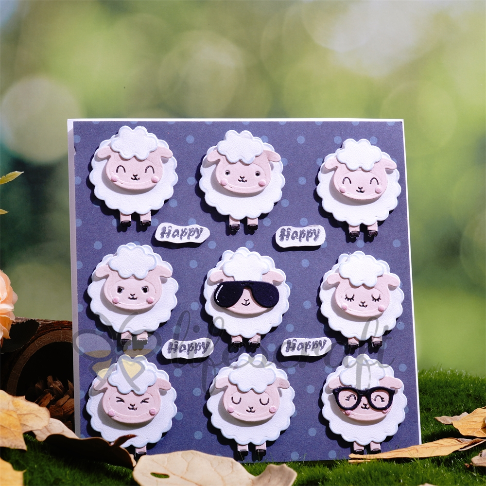 Lifescraft Sheep with Different Expression Metal Cutting Dies