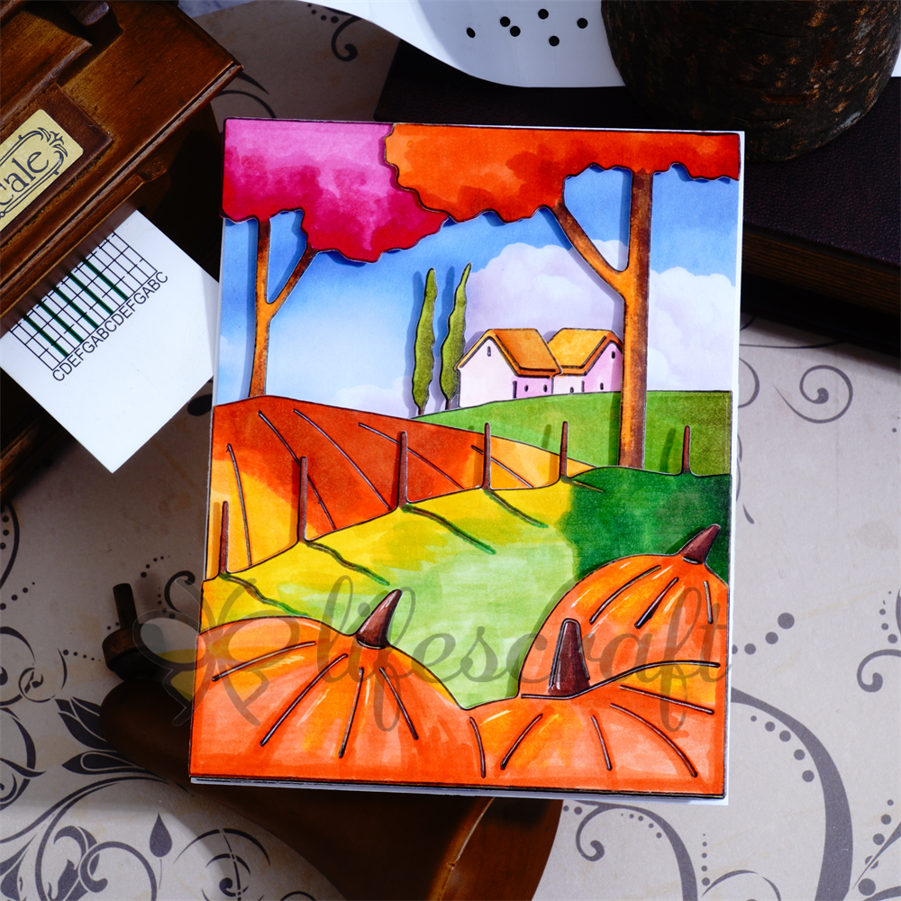 Lifescraft Pumpkin in the Countryside Metal Cutting Dies