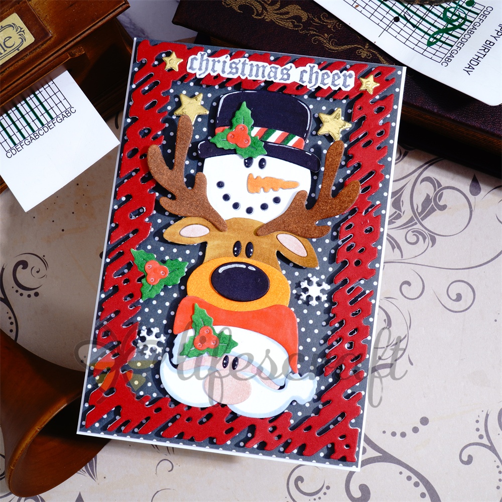 Lifescraft Christmas Snowman Elk Metal Cutting Dies
