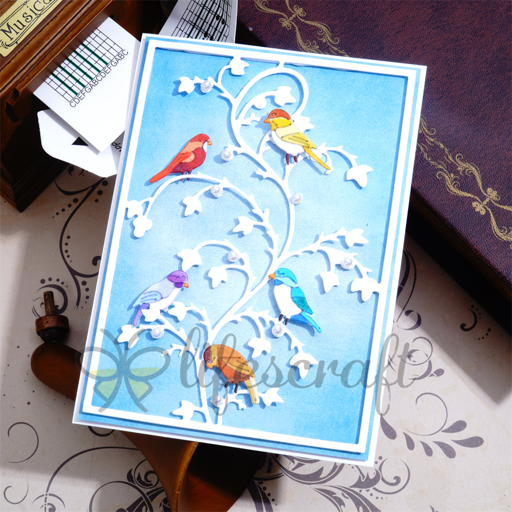 Lifescraftart Parrot Standing on a Branch Backboarb Metal Cutting Dies