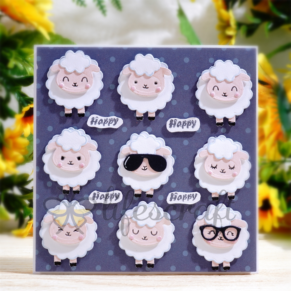 Lifescraft Sheep with Different Expression Metal Cutting Dies
