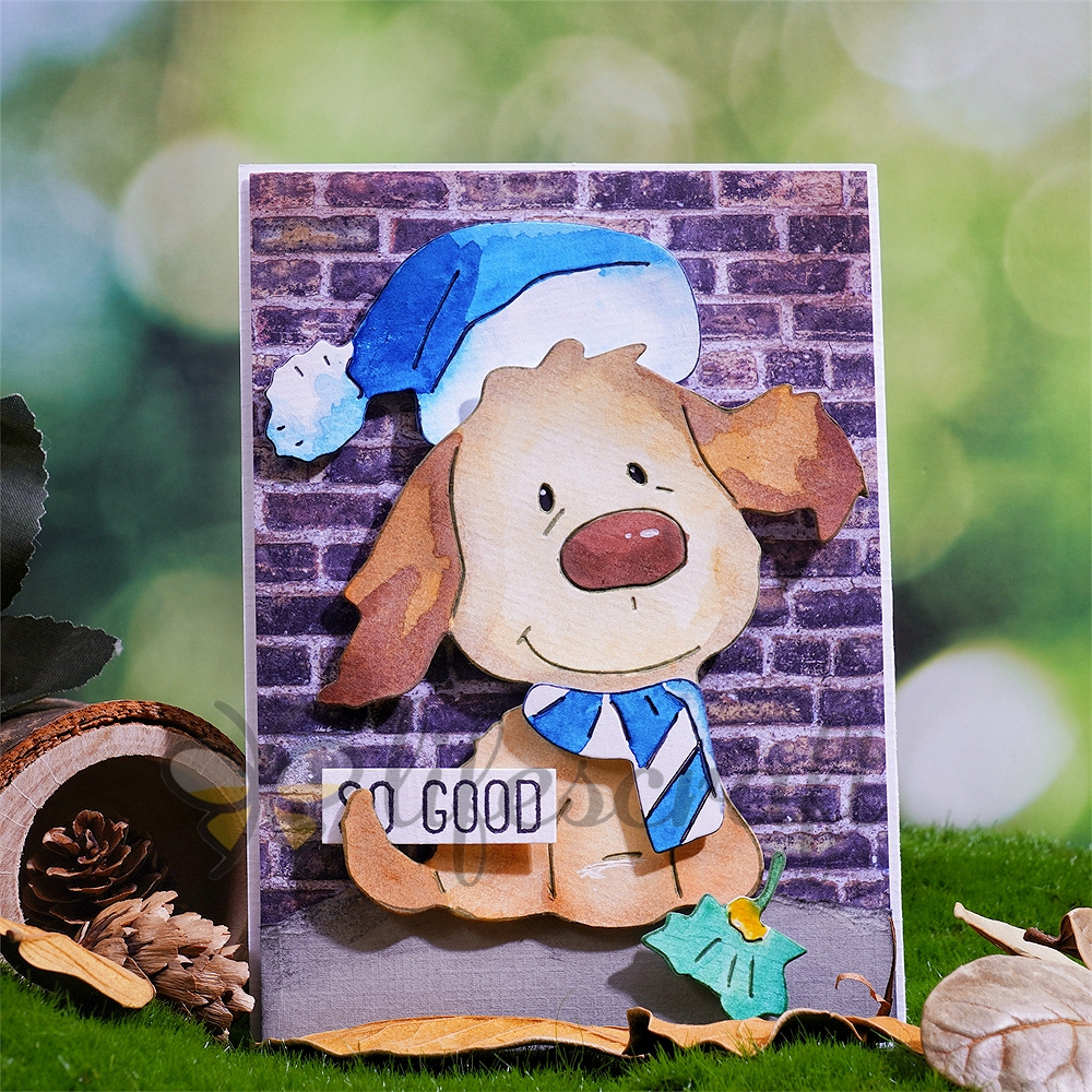 Lifescraft Dog with Hat and Scarf Metal Cutting Dies