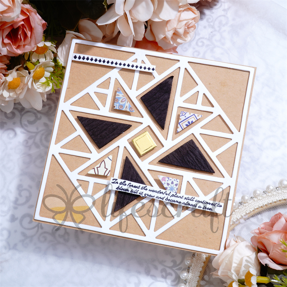 Lifescraft Triangle Windmill Background Board Metal Cutting Dies
