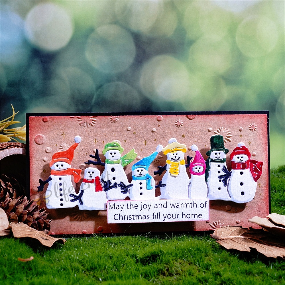 Lifescraft Snowmen Walking in a Winter Wonderland Metal Cutting Dies