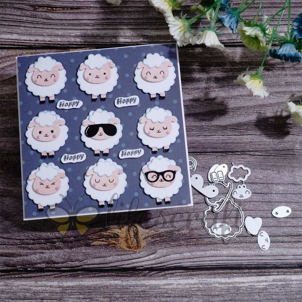 Lifescraft Sheep with Different Expression Metal Cutting Dies