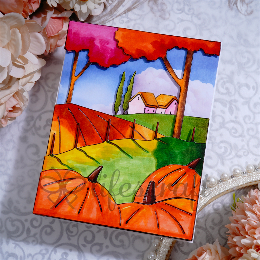 Lifescraft Pumpkin in the Countryside Metal Cutting Dies