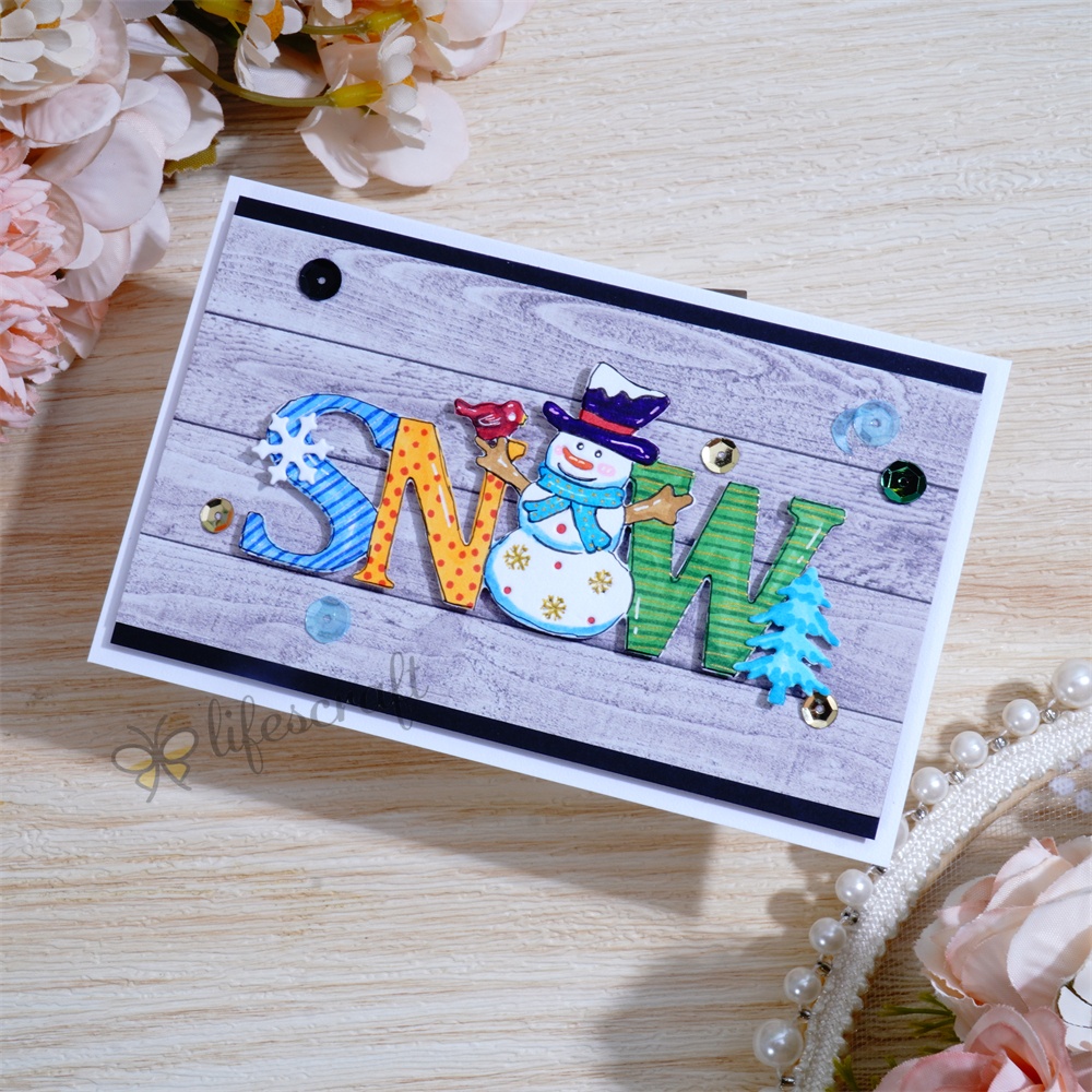 Lifescraft Snowman and Christmas Tree Metal Cutting Dies