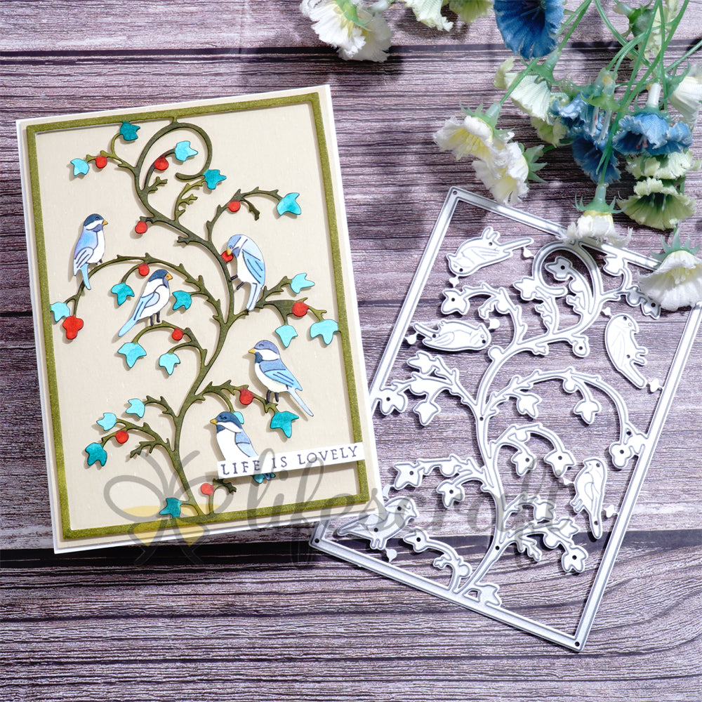 Lifescraftart Parrot Standing on a Branch Backboarb Metal Cutting Dies