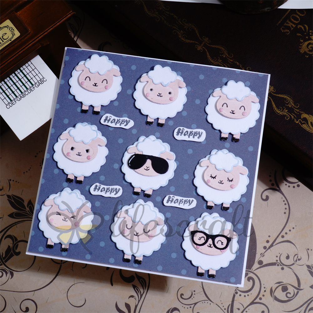 Lifescraft Sheep with Different Expression Metal Cutting Dies