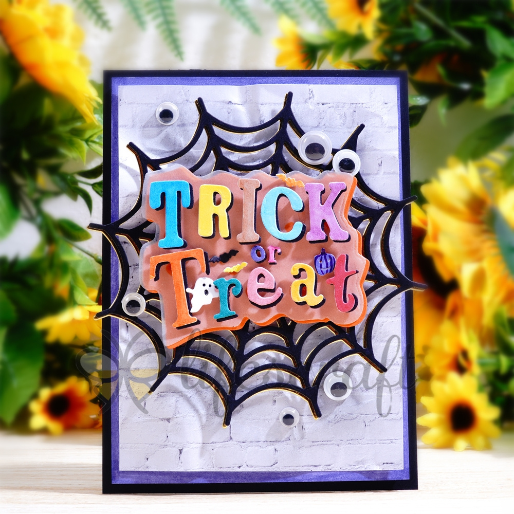 Lifescraft Spider Web and Trick or Treat Word Metal Cutting Dies