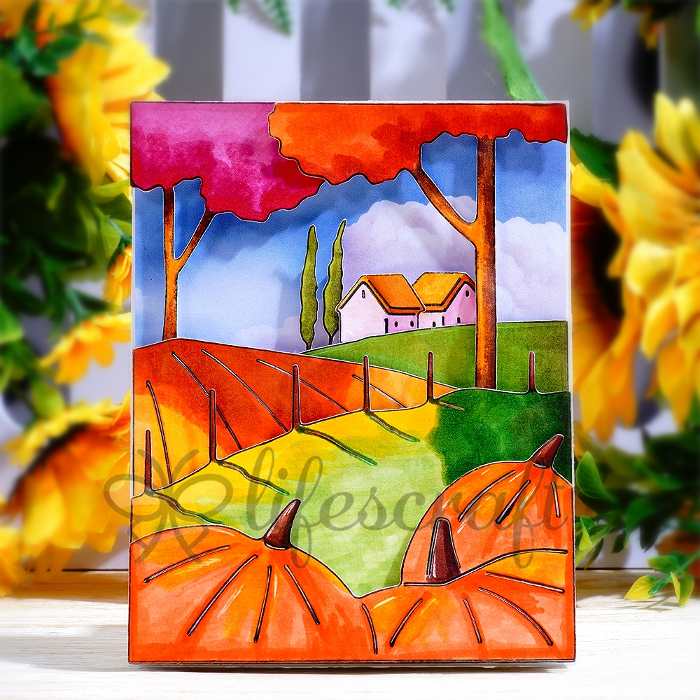 Lifescraft Pumpkin in the Countryside Metal Cutting Dies