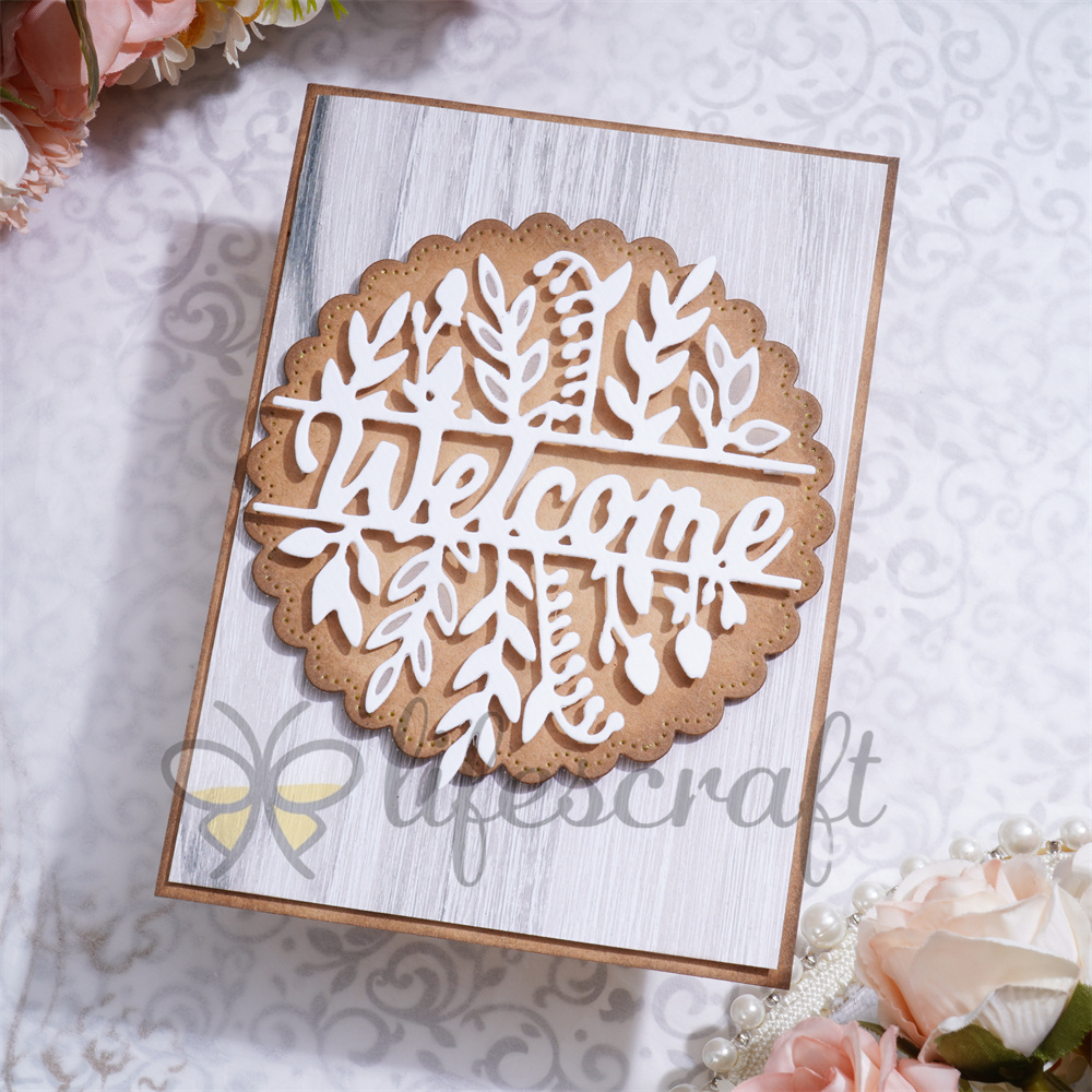 Lifescraft Plants with Welcome Word Metal Cutting Dies