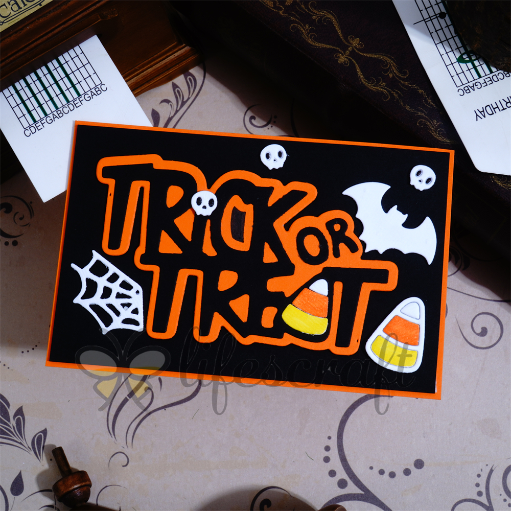 Lifescraft Halloween Trick and Treat Metal Cutting Dies