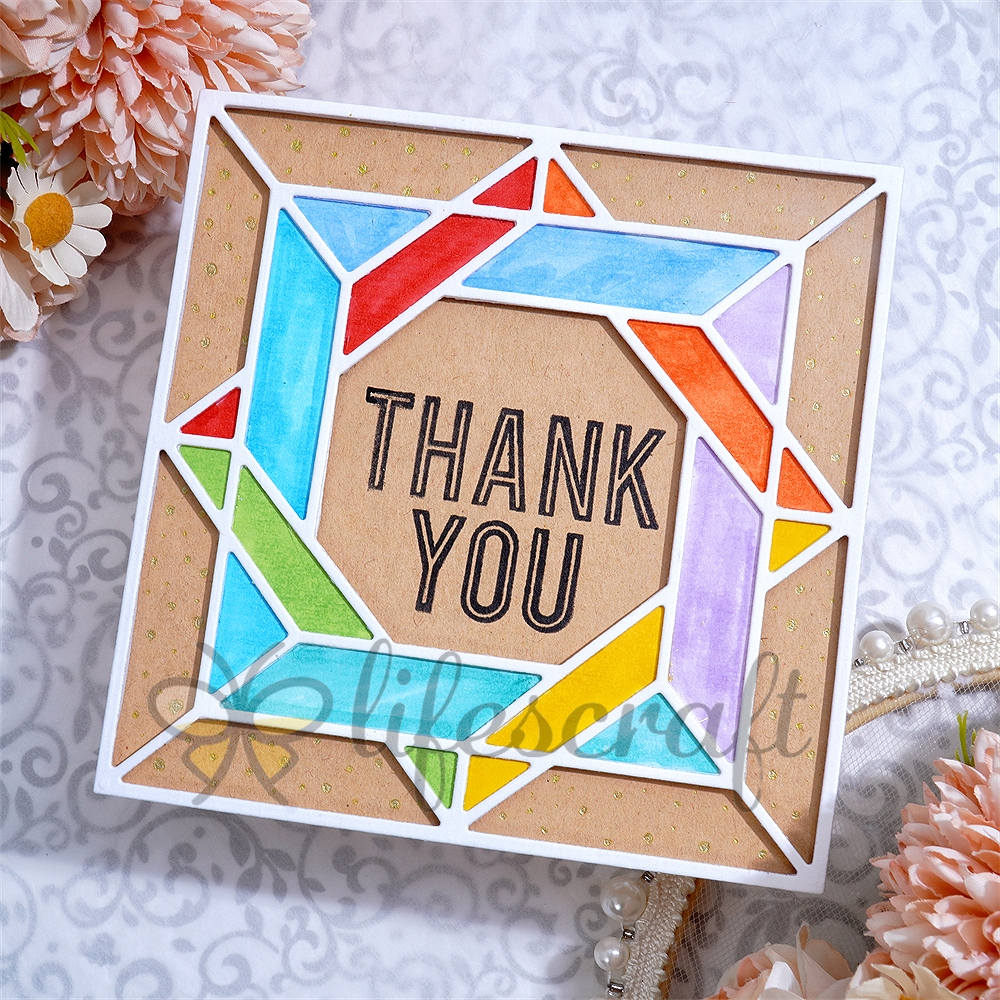 Lifescraft Interlaced Squares Background Metal Cutting Dies