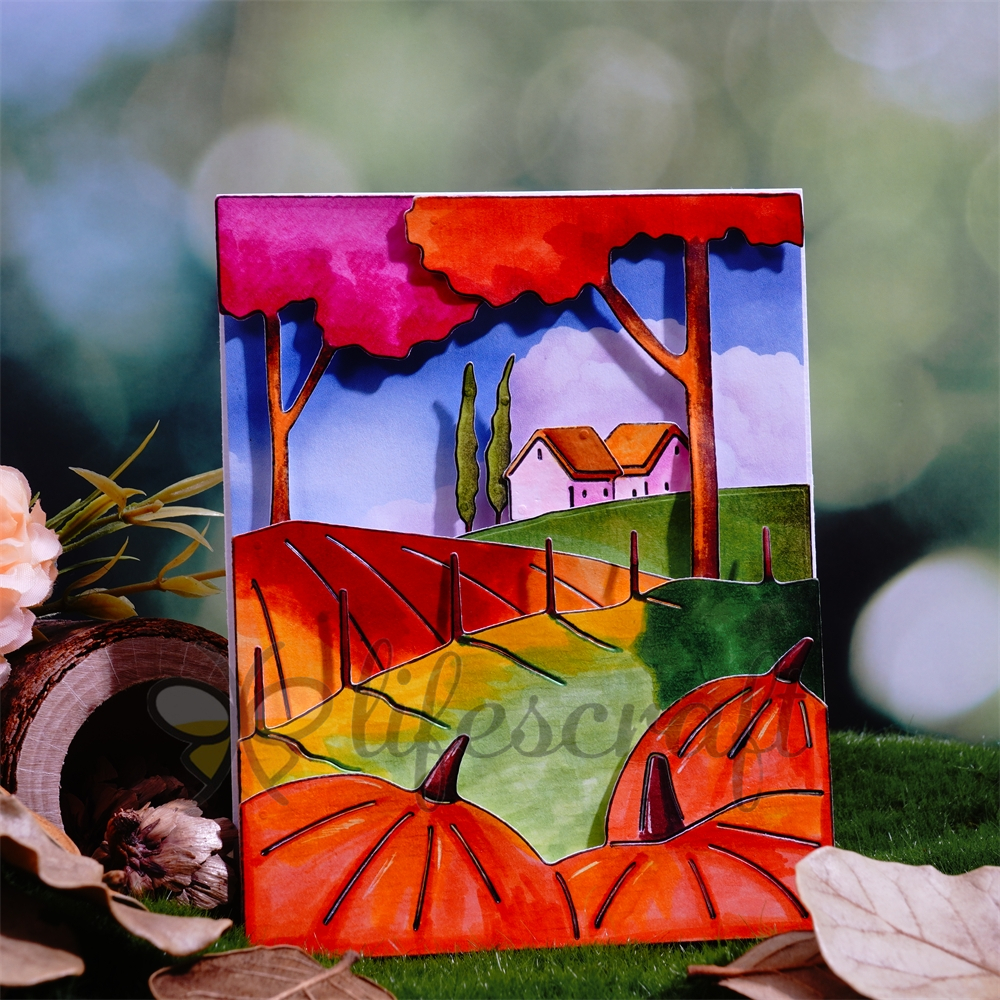 Lifescraft Pumpkin in the Countryside Metal Cutting Dies