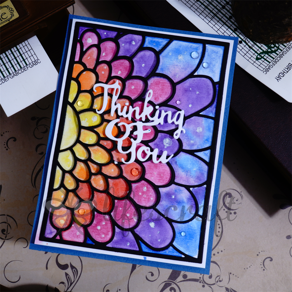 Lifescraft Fish Scale Pattern Background Board Metal Cutting Dies