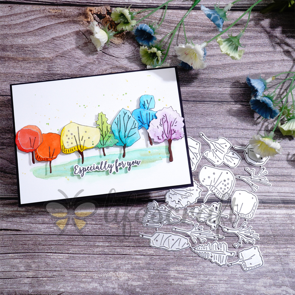 Lifescraft Colorful Trees Metal Cutting Dies