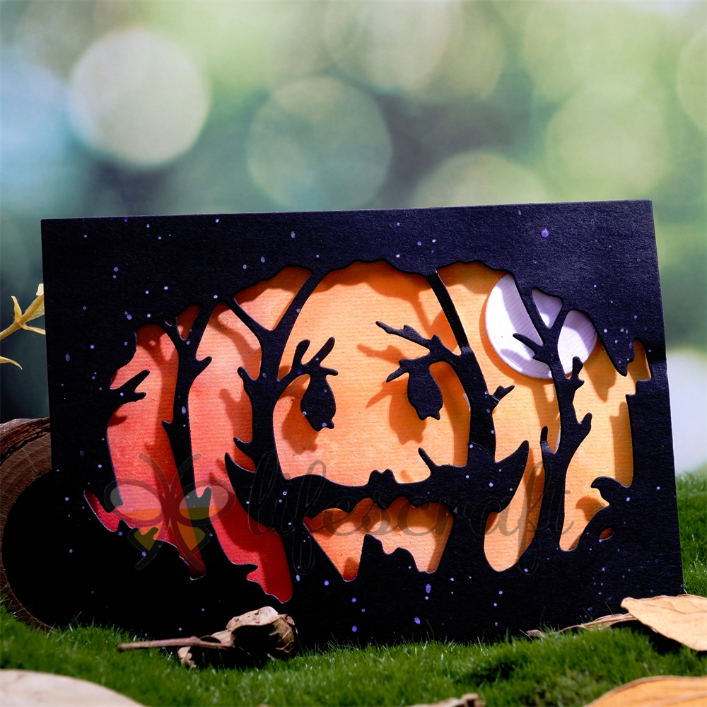 Lifescraft Halloween Pumpkin Pat and Trees Metal Cutting Dies