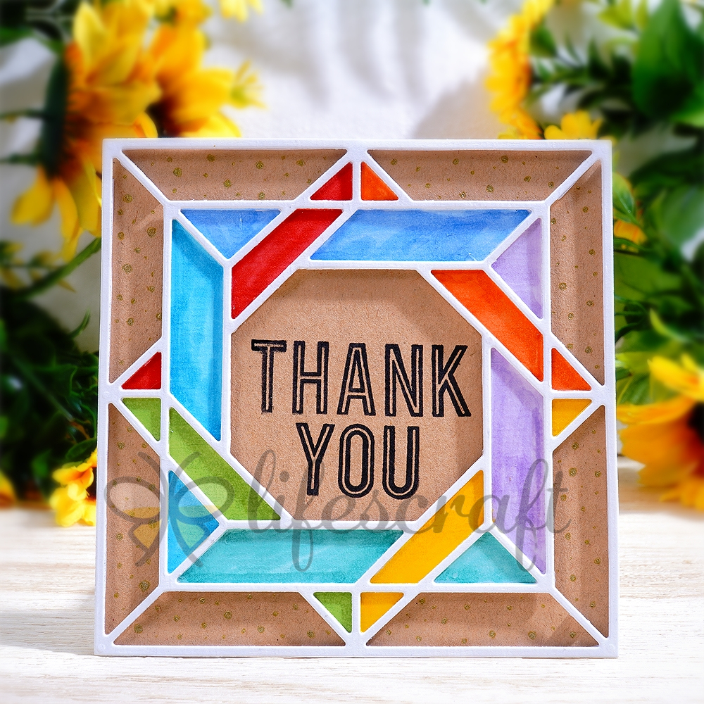 Lifescraft Interlaced Squares Background Metal Cutting Dies