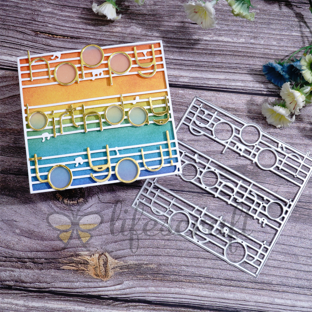 Lifescraft 'Happy Birthday to you' on the Musical Notation Metal Cutting Dies