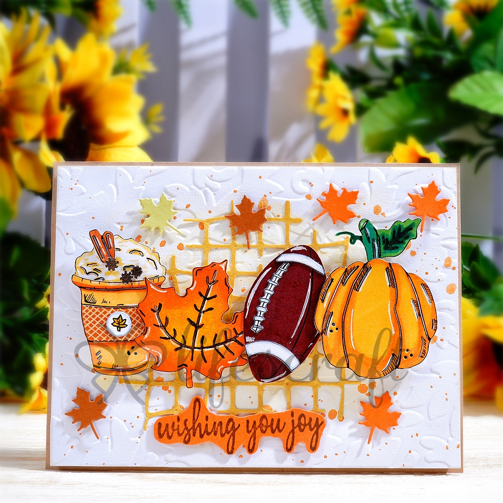 Lifescraft Milk Tea Maple Leaf Football and Pumpkin Metal Cutting Dies