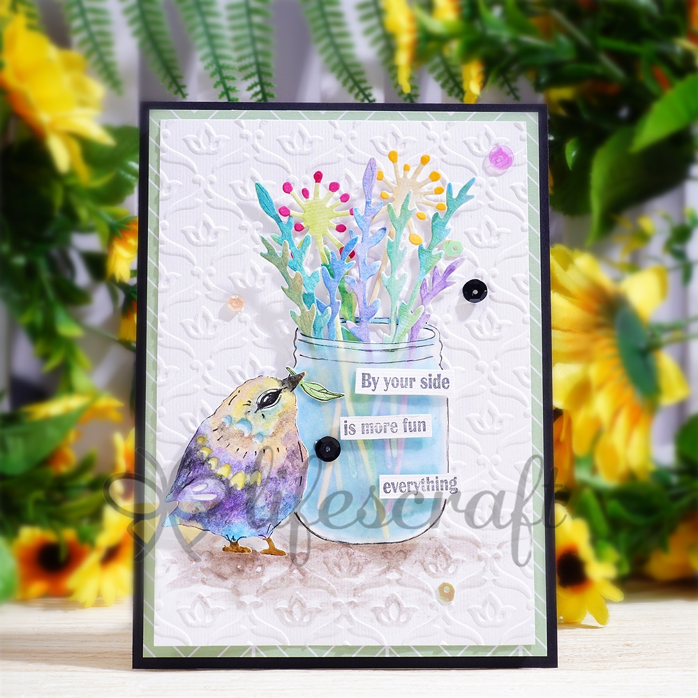 Lifescraft Bird Bottle Flower Metal Cutting Dies