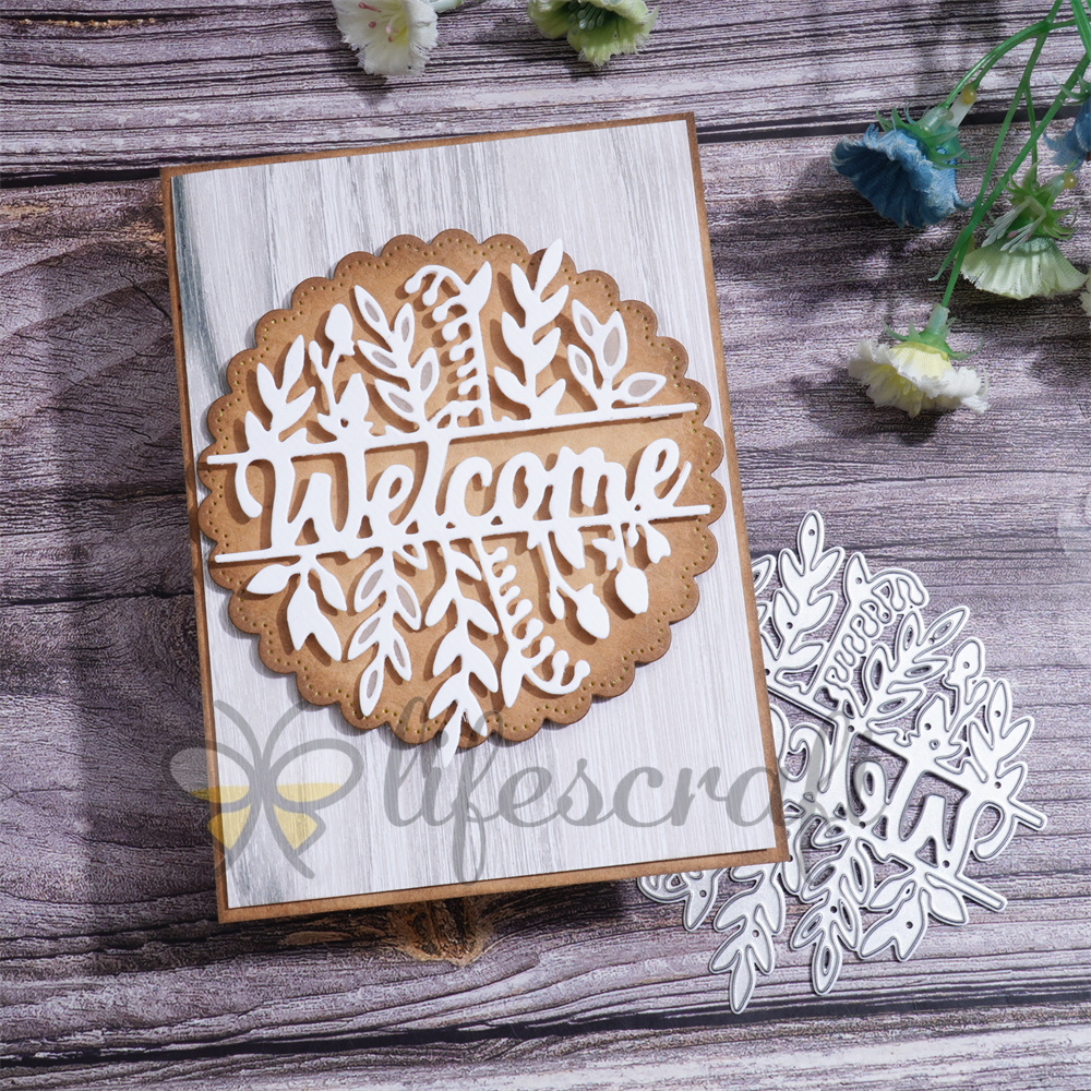 Lifescraft Plants with Welcome Word Metal Cutting Dies