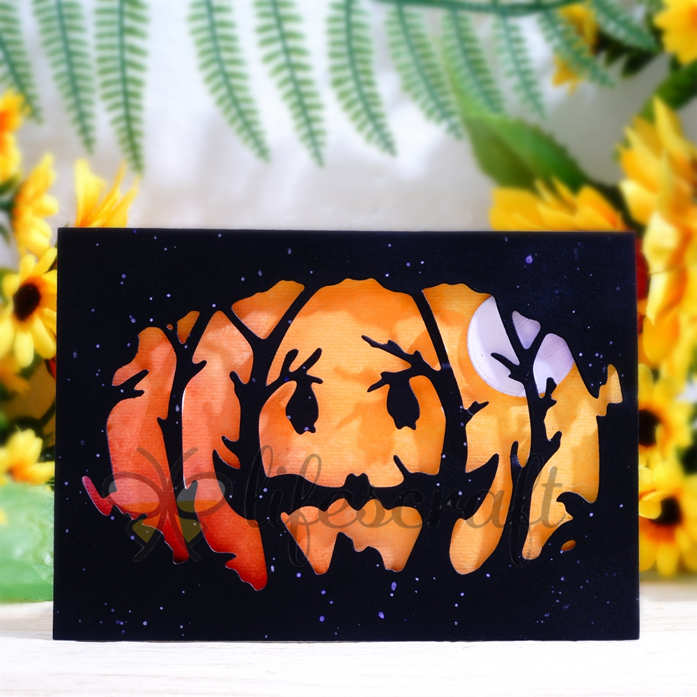 Lifescraft Halloween Pumpkin Pat and Trees Metal Cutting Dies