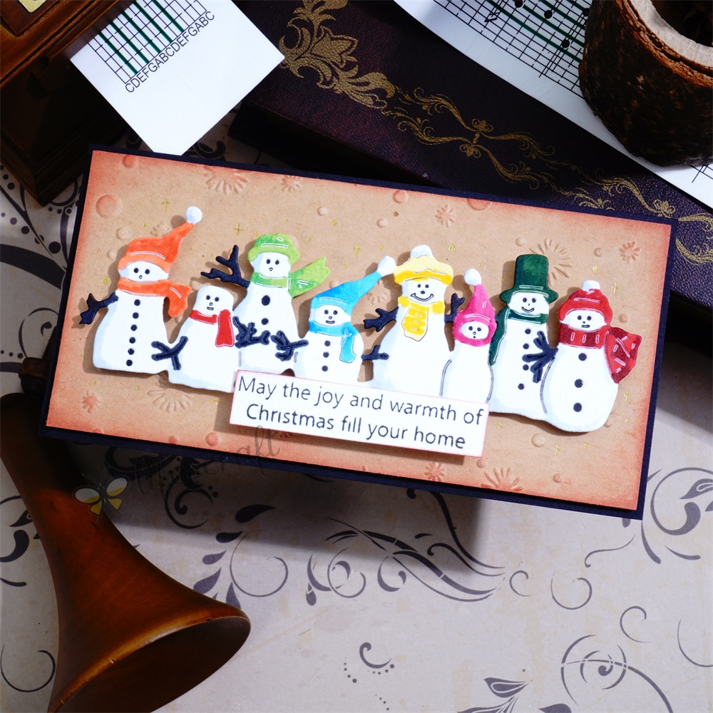 Lifescraft Snowmen Walking in a Winter Wonderland Metal Cutting Dies