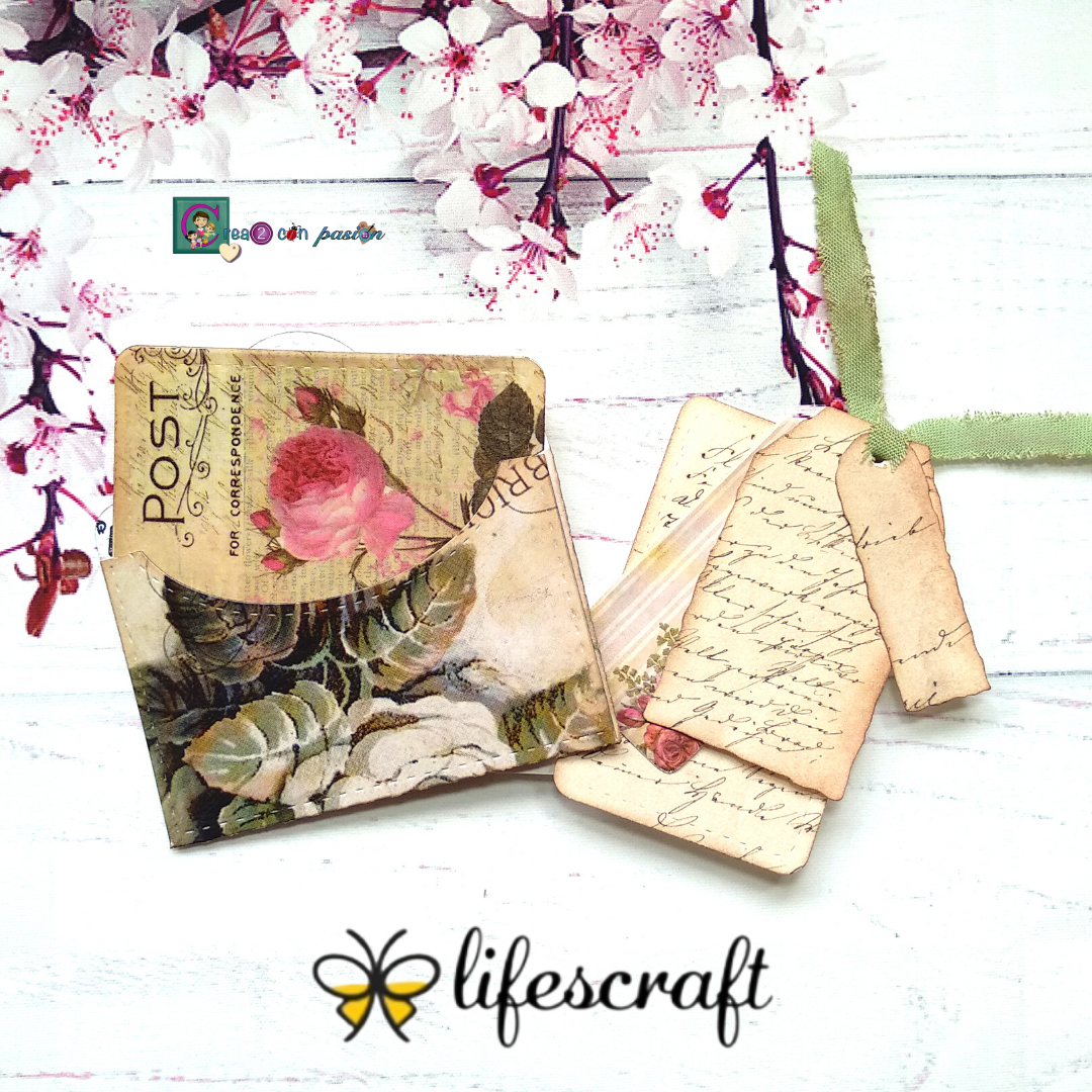 Floral Stitched Foldable Envelope Dies