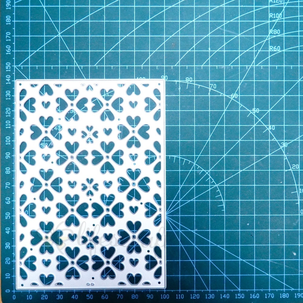 Lifescraft Small Heart Hollow Background Board Metal Cutting Dies