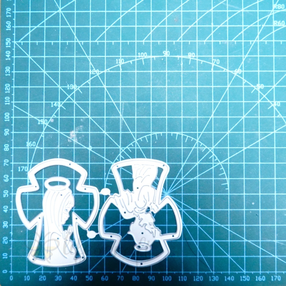 Lifescraft Angel Boy and Girl Praying Metal Cutting Dies