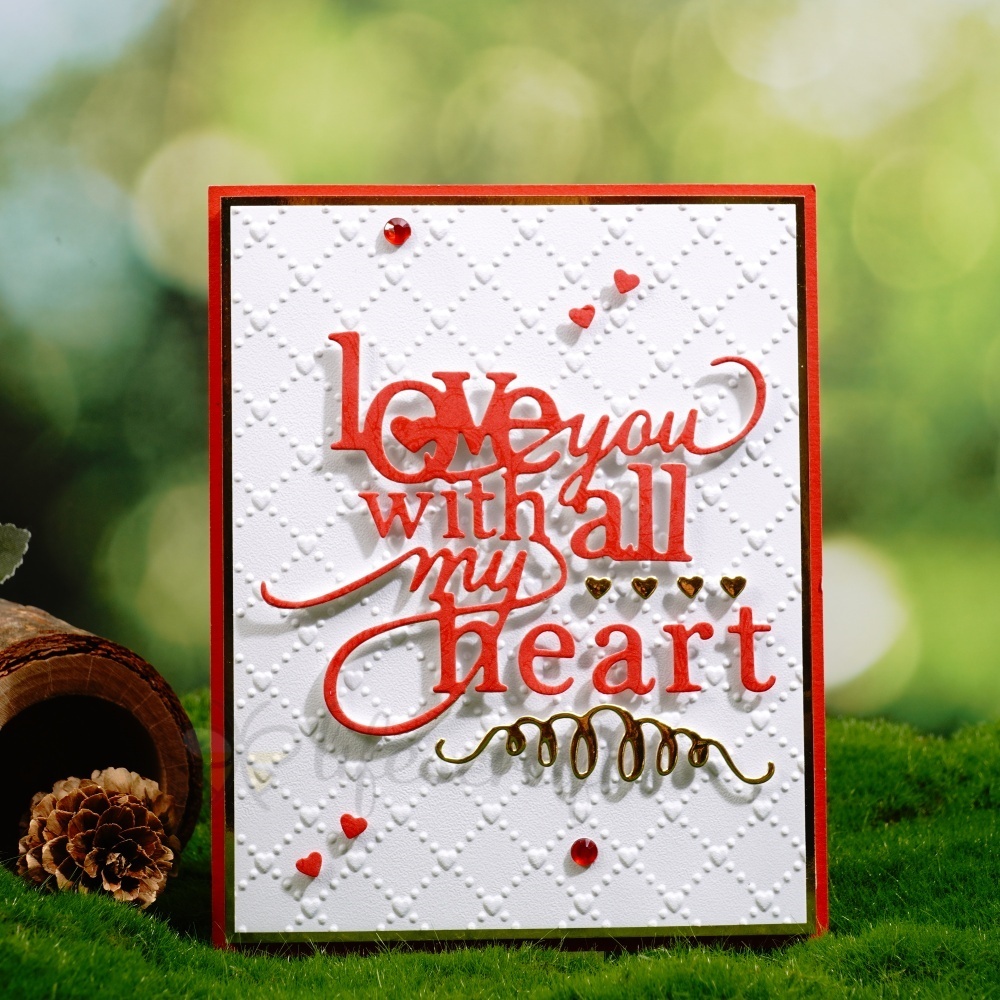 Lifescraft Love You with All My Heart Metal Cutting Dies