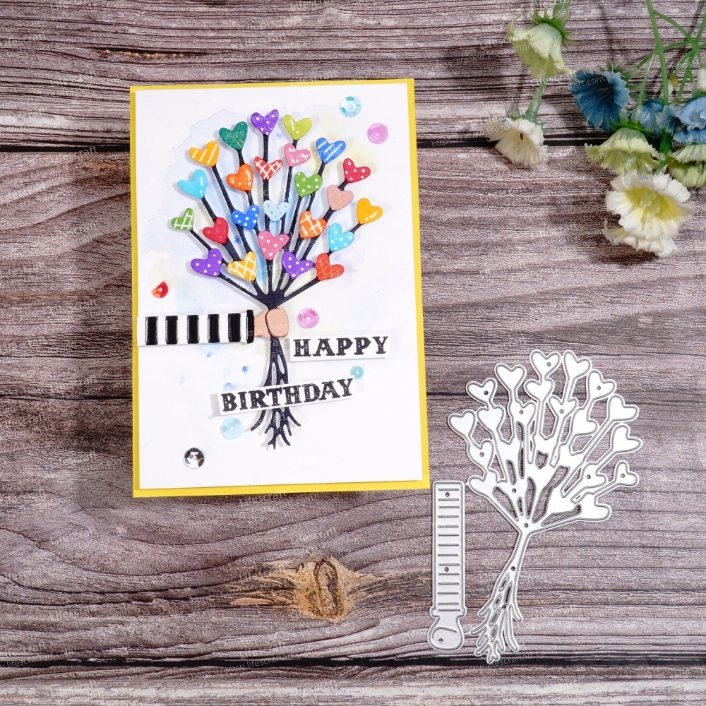 Lifescraft Heart Flower for Birthday Metal Cutting Dies