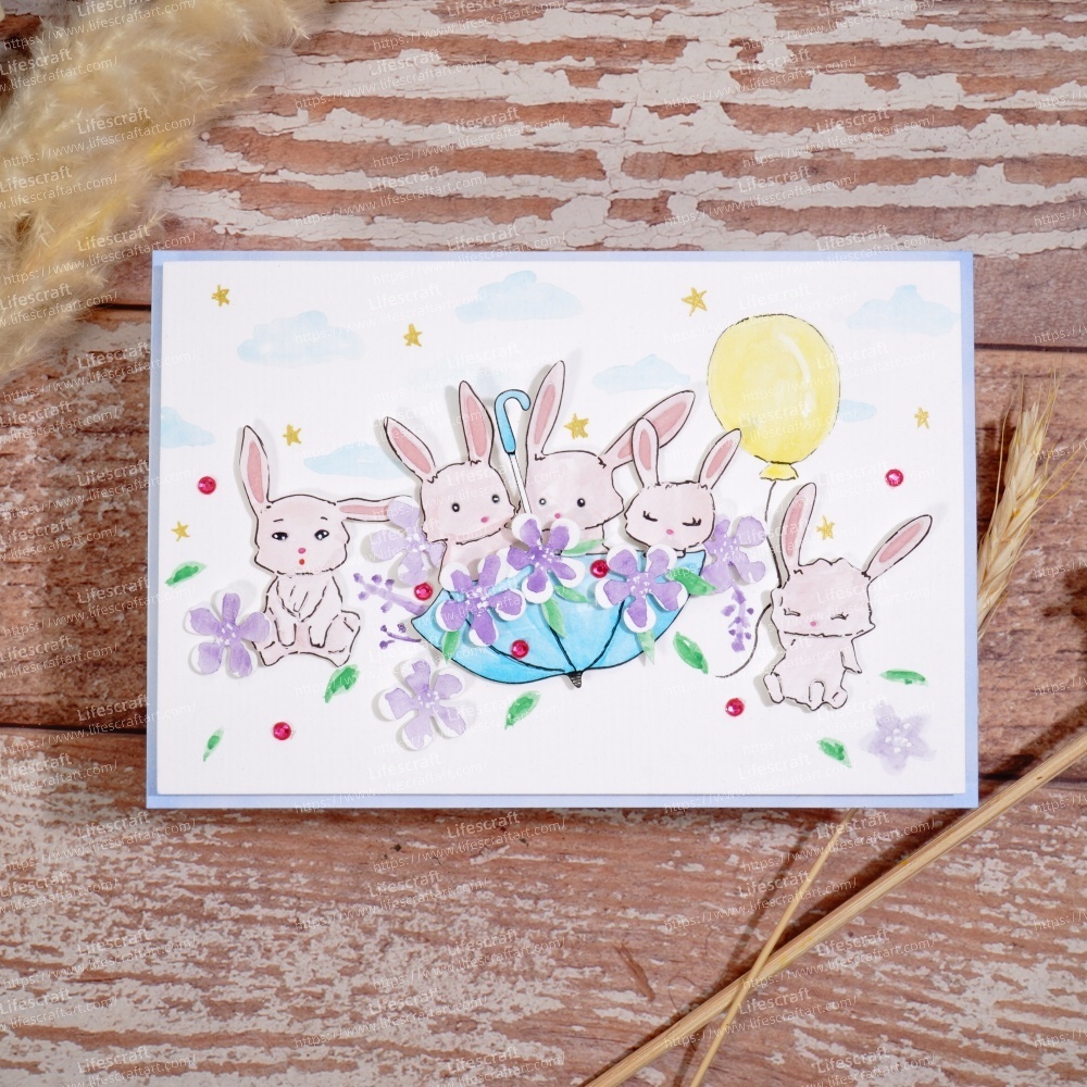 Lifescraft Rabbits and Umbrella Metal Cutting Dies